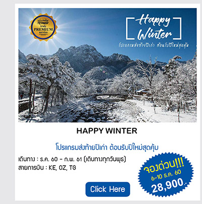 Happy Winter เที่ยวเกาหลี สุดคุ้ม